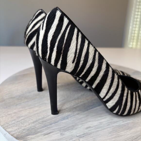The Kooples Women's Zebra Print Calf Hair Pointed Toe Heels EU Size 39 US 8.5 - Picture 6 of 11